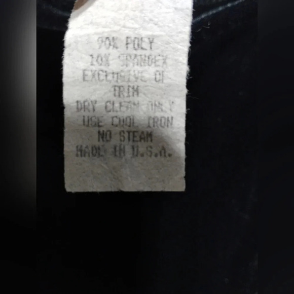 Nightway Velvet Dress in Black Velvet size 6 Vintage Formal Maxi Witchy Goth - Picture 5 of 6